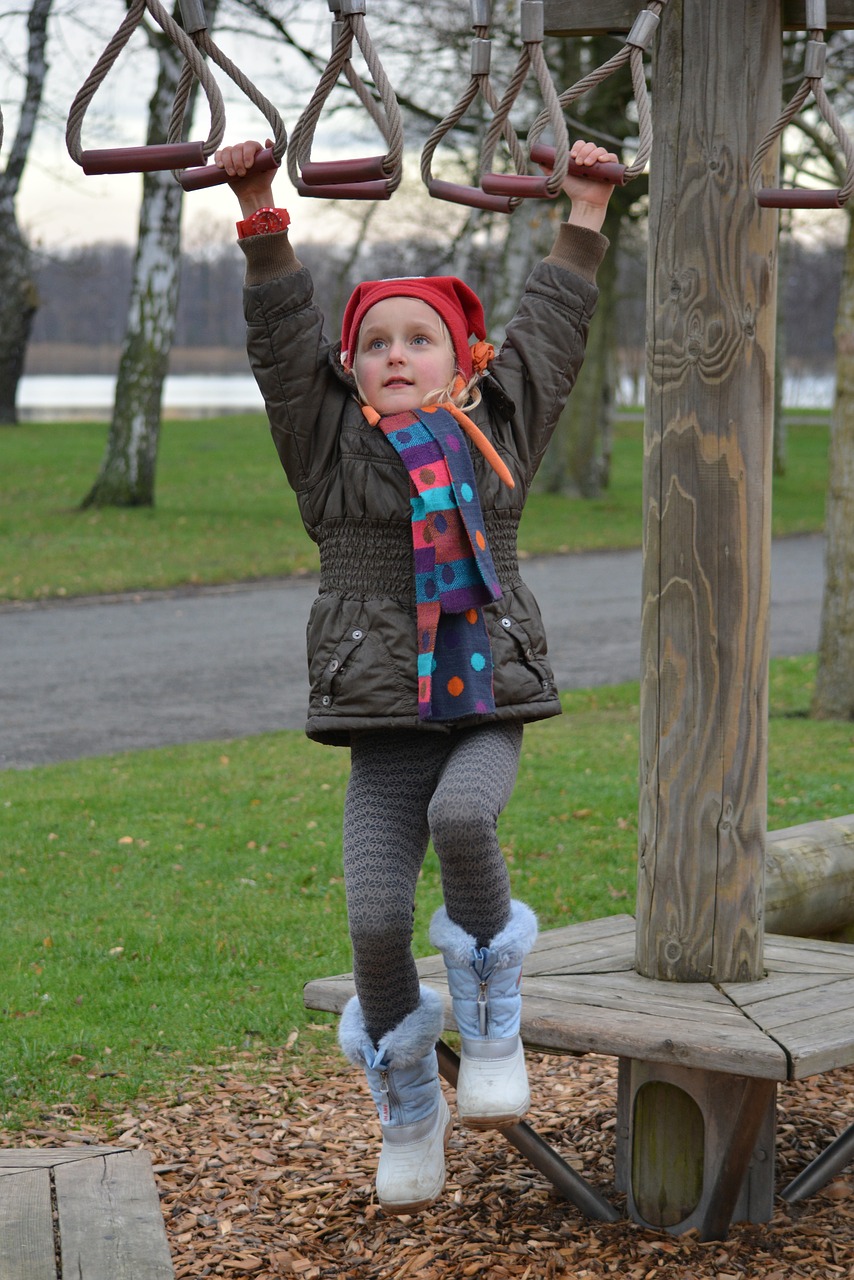 child, climbing, girl